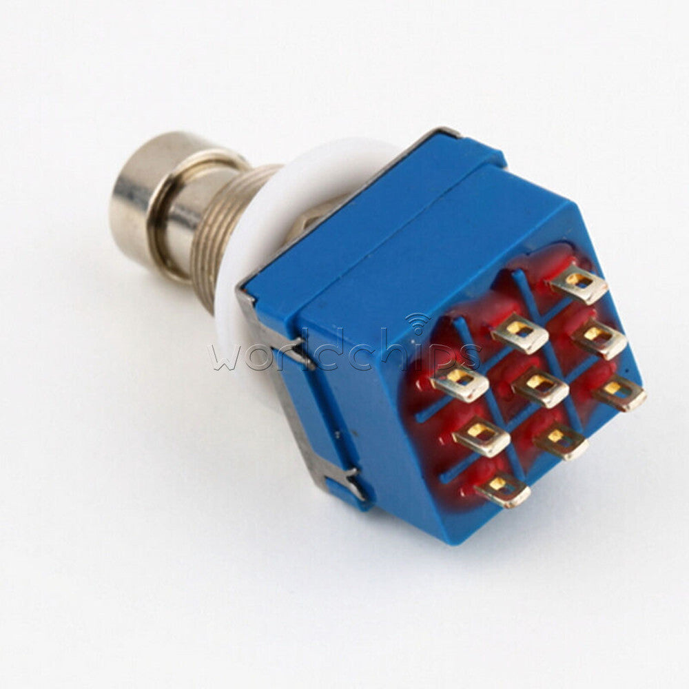 10PCS 9 Pins 3PDT Guitar Effects Pedal Box Stomp Foot True Bypass Metal Switch