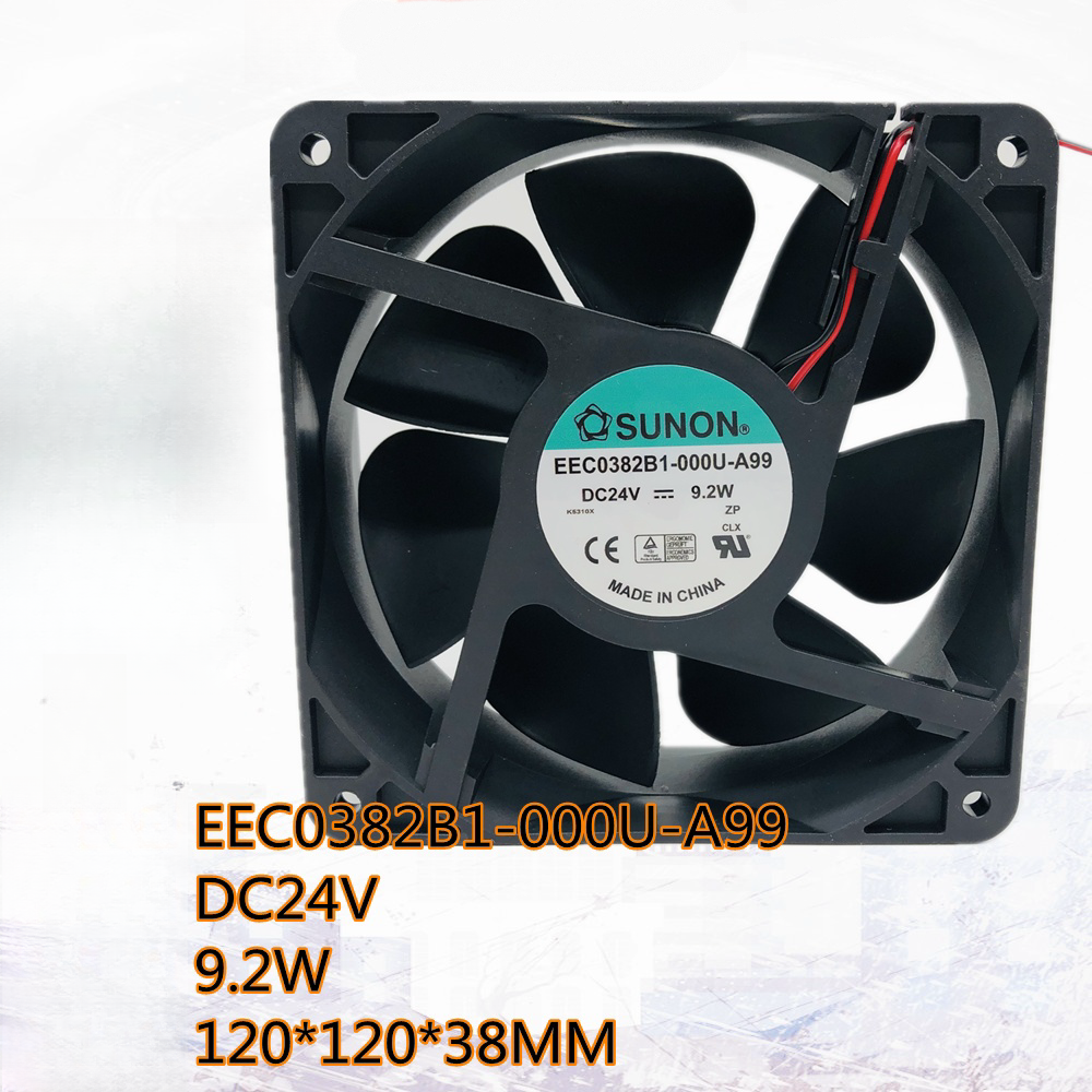 1/piece SUNON EEC0382B1-0000U-A99 2-Wire DC24V 9.2W 12038 Cooling Fan