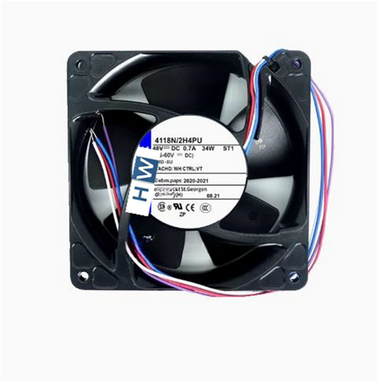 1/piece 4118N/2H4PU 48V 0.7A 34W 4-wire Axial Flow Cooling Fan
