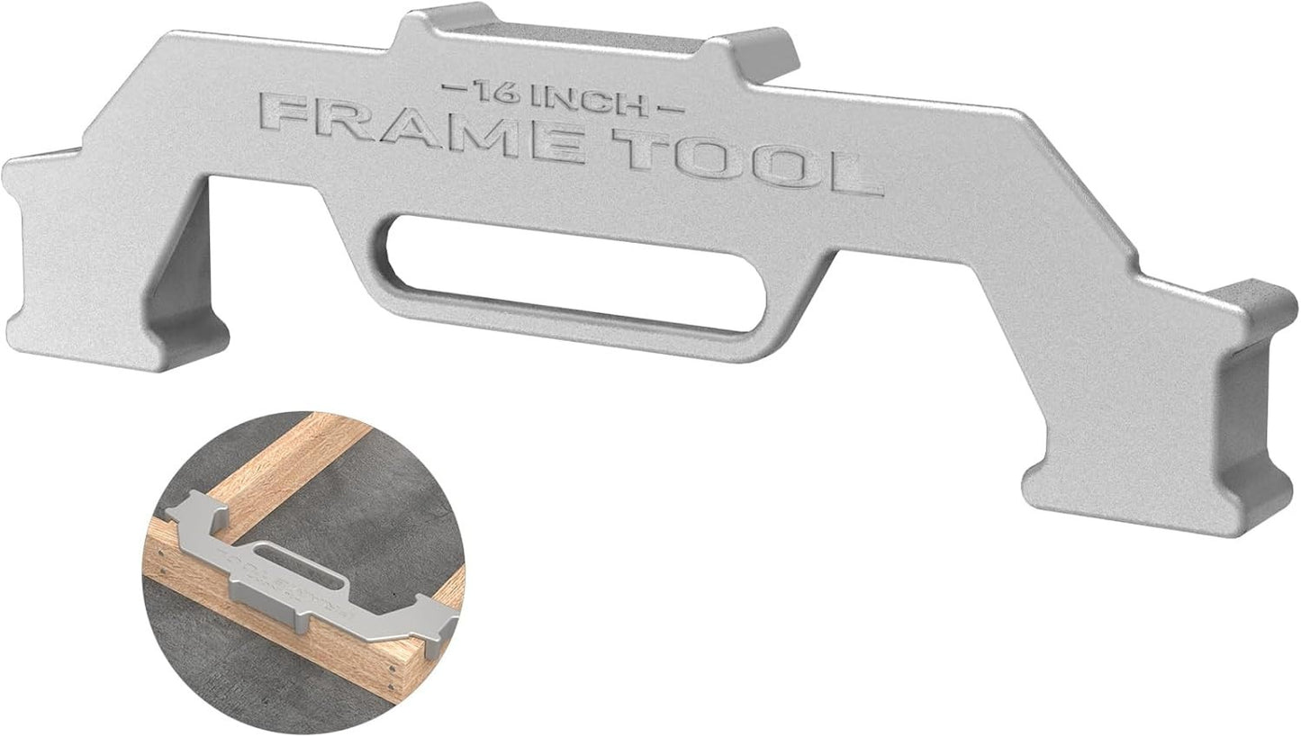 16-Inch On-Center Stud Layout Tool, Cast Aluminum, Precision Framing Jig