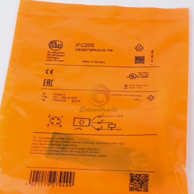 For IFM IFC205 Inductive Sensor Threaded Type 10...30 DC PNP