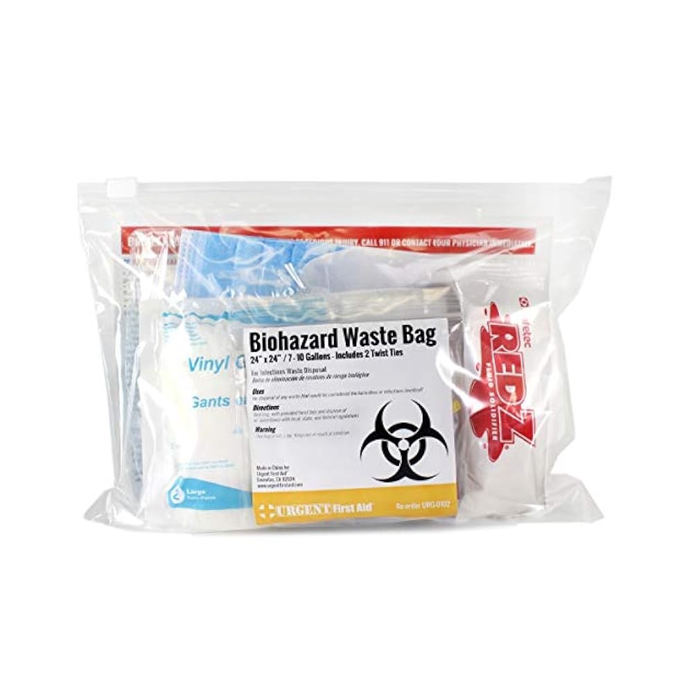 22-Piece Bodily Fluid Clean Up Kit, OSHA Compliant,Bloodborne Pathogen Spill Kit