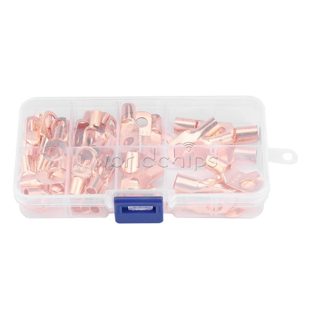 60pcs Wire Terminal Connector SC Ring Terminal Block + 80pcs Heat Shrink Tube