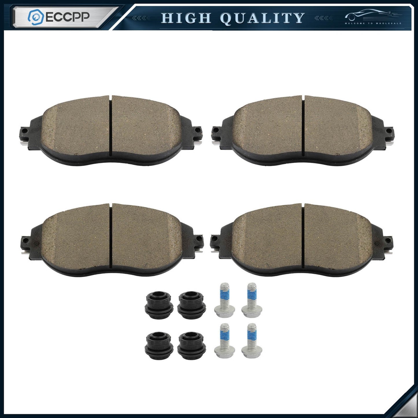 4X Front Ceramic Brake Pad for Volkswagen Arteon Tiguan 2019-2022 Audi Q3