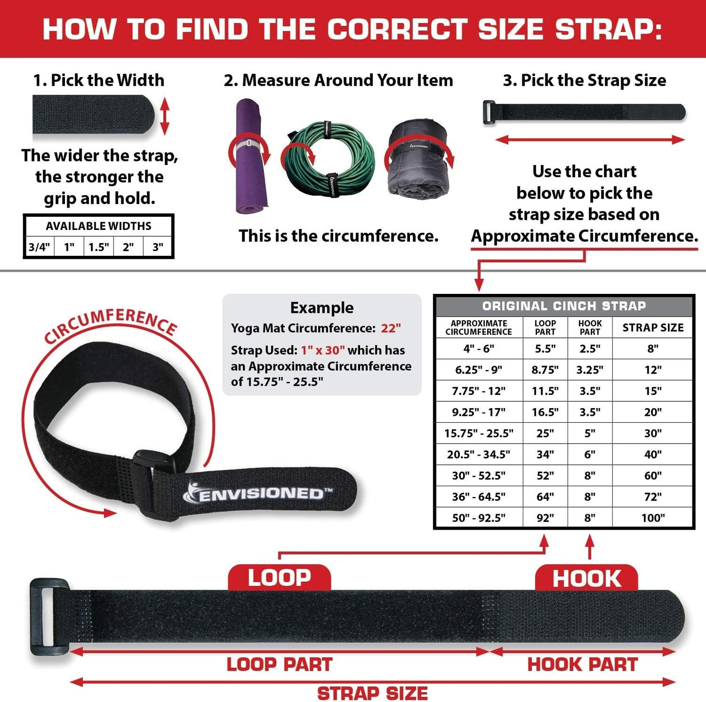 Reusable Cinch Straps 2" X 40" - 6 Pack, Multipurpose Strong Gripping, Quality H