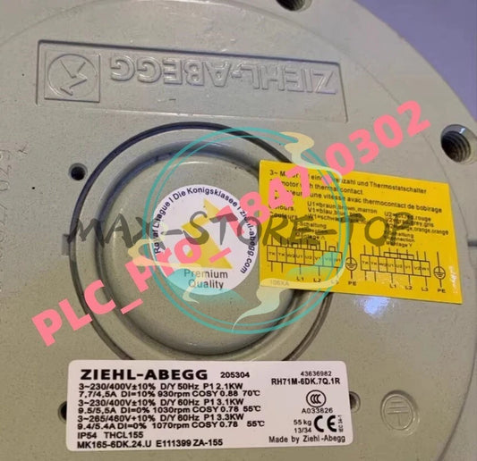 1PCS   Unopened ZIEHL-ABEGG RH71M-6DK.7Q.1R Cooling Fan Fast delivery