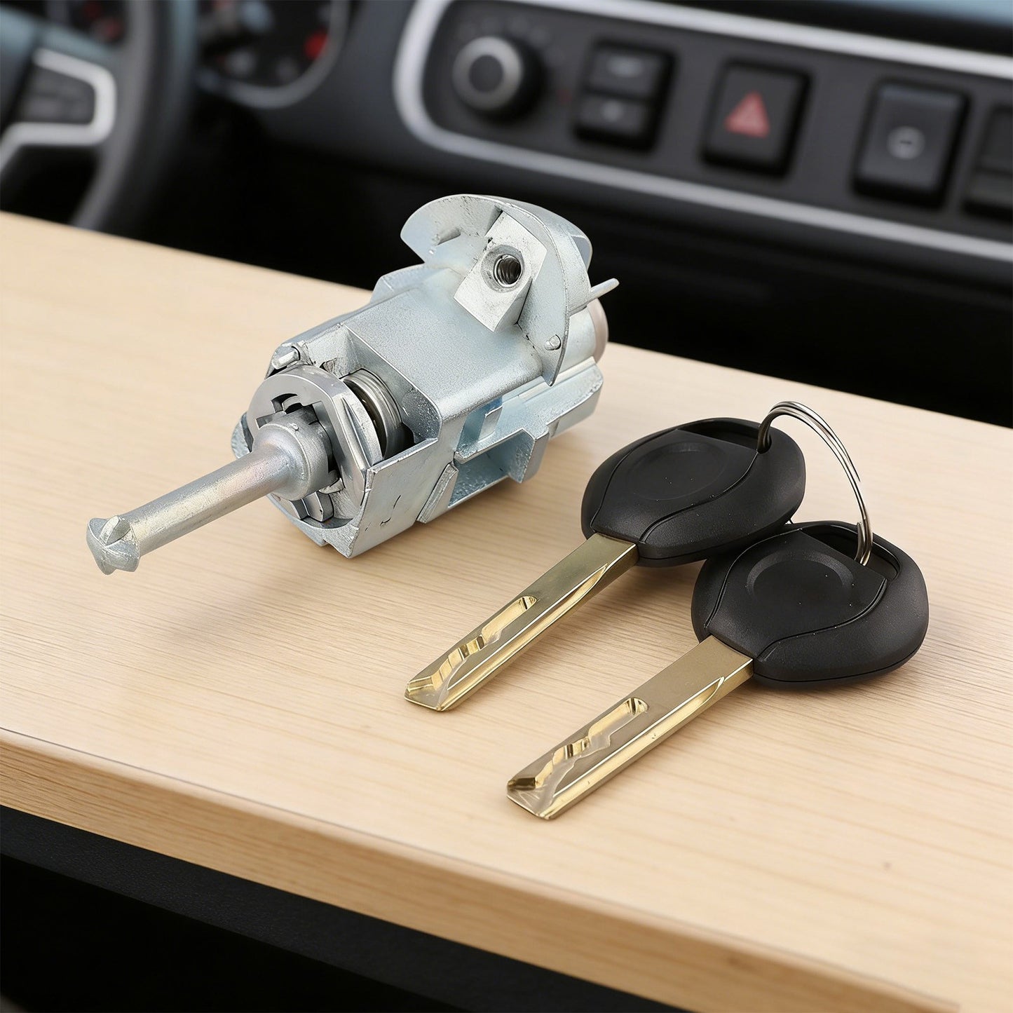 Door Lock Cylinder for BMW For 3 Series E46 Left Driver Side with 2 Keys