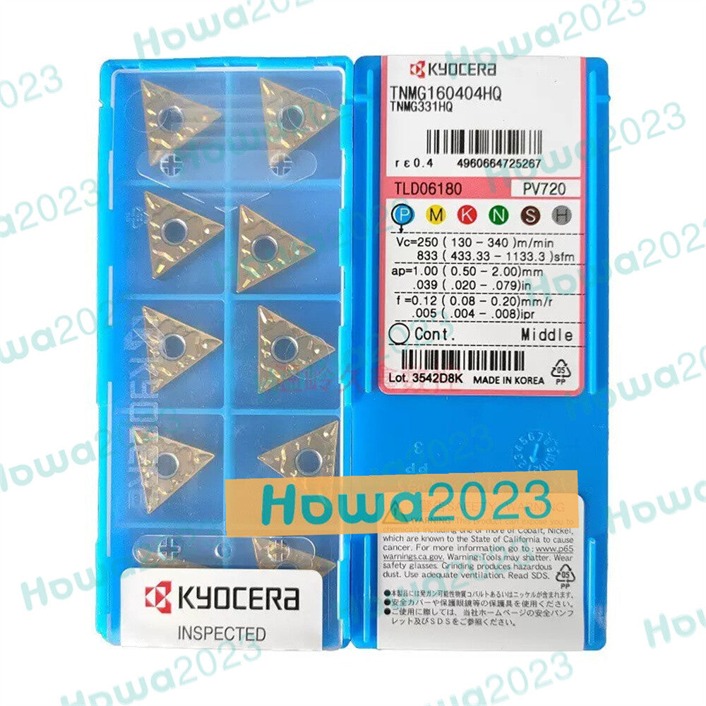10pcs/Box Kyocera TNMG160404HQ PV720 TNMG331HQ Turning Blade Carbide Inserts
