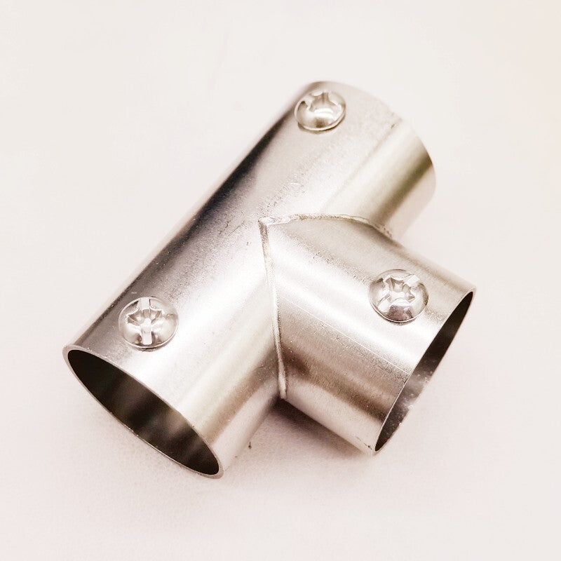 4 Pcs 3-Way Boat Handrail Fitting Tee Rail Stainless Steel for 1" Tube
