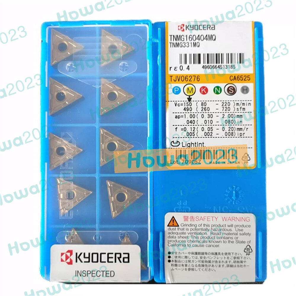 10Pcs/BOX Kyocera TNMG160404-MQ TNMG160404MQ CA6525 Turning Blade Carbide Insert