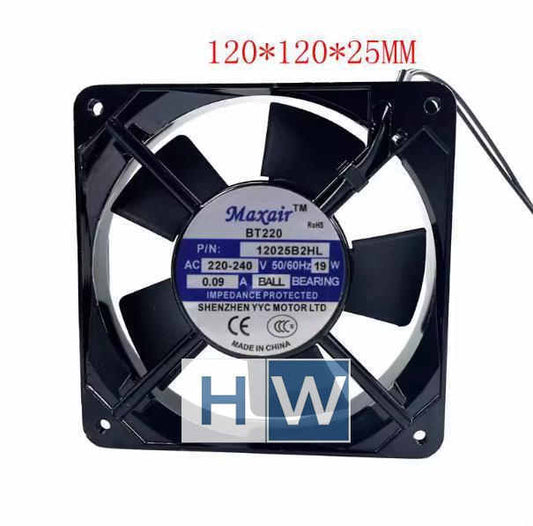 1PC Maxair BT/220 12025B2HL 2-wire 220V 12025 12cm Axial Flow Cooling Fan