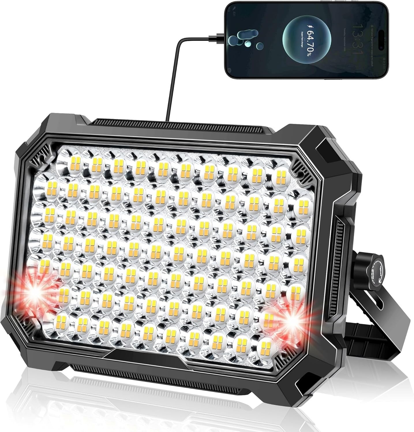 Rechargeable LED Work Light, 12000mAh, 10000LM, 4 Modes, IP65 Waterproof