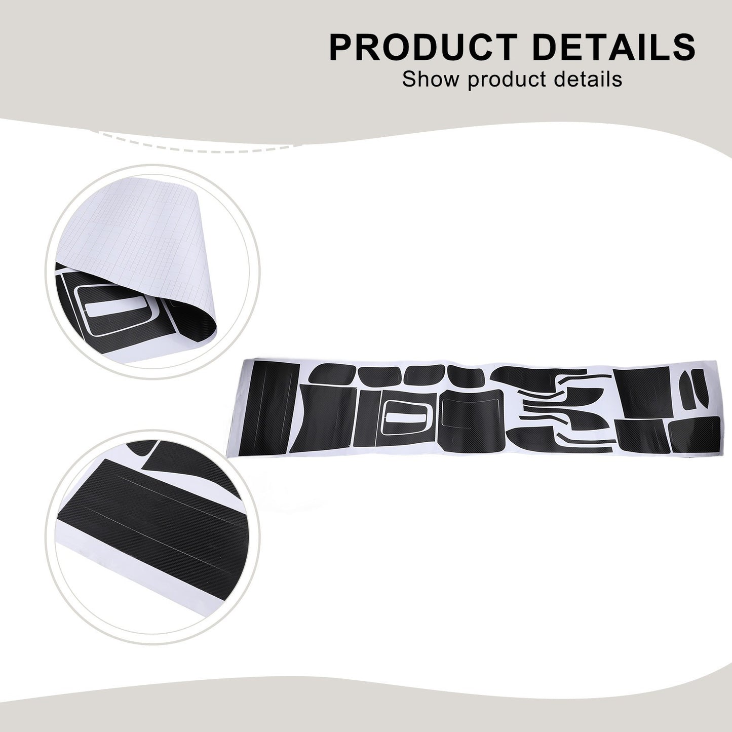 Vinyl Interior Sticker Black Car Carbon Fiber Center For Honda Accord 7th