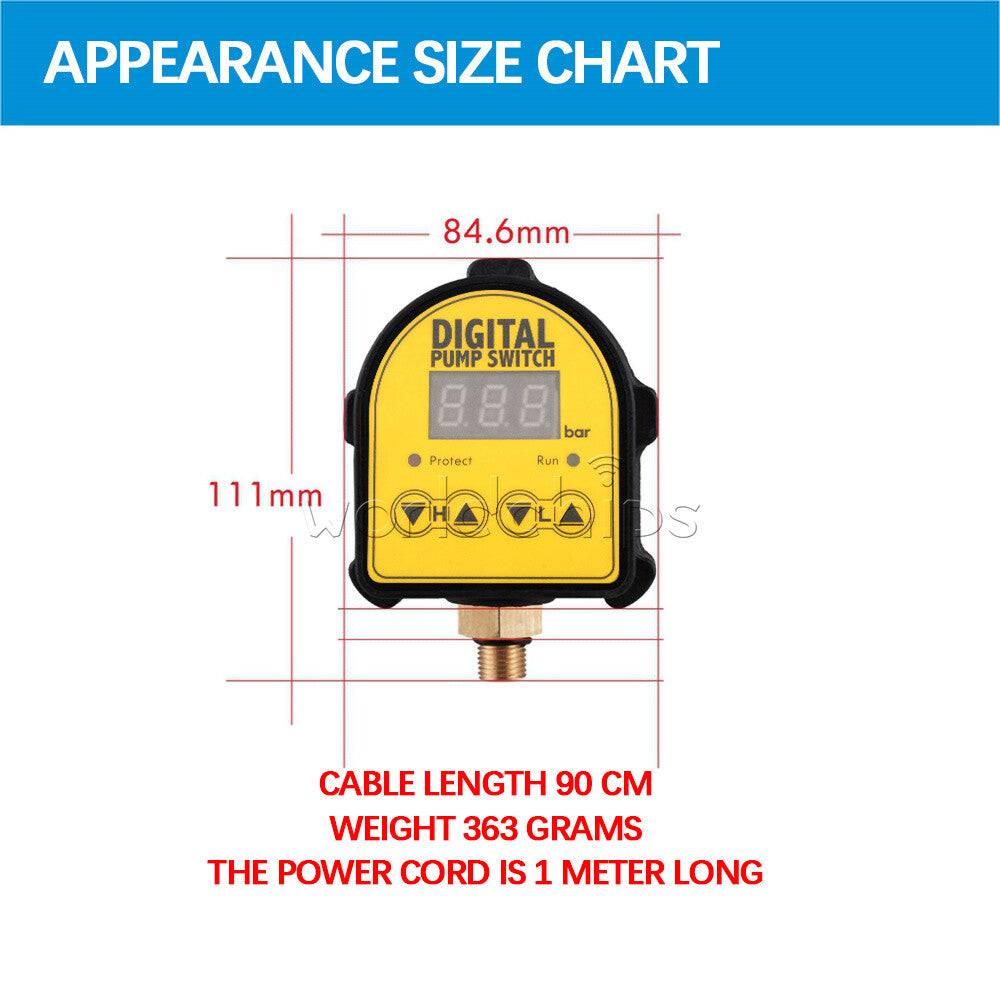 Intelligent wate Digital Pressure Controller Switch 220V For Water Ail Gas Pump