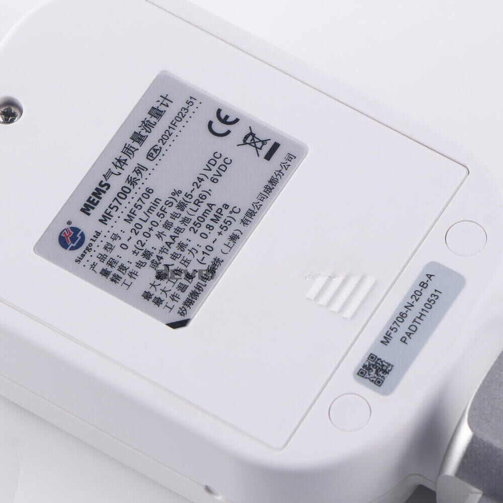 one Portable Gas Air Flow Rate Tester Gas Mass Flow Meter 0-20L/min MF5706