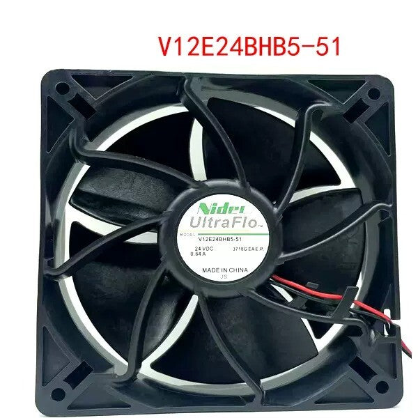 1/piece NIDEC V12E24BHB5-51 2-wire 24V 0.64A 12038 12CM  inverter Cooling Fan
