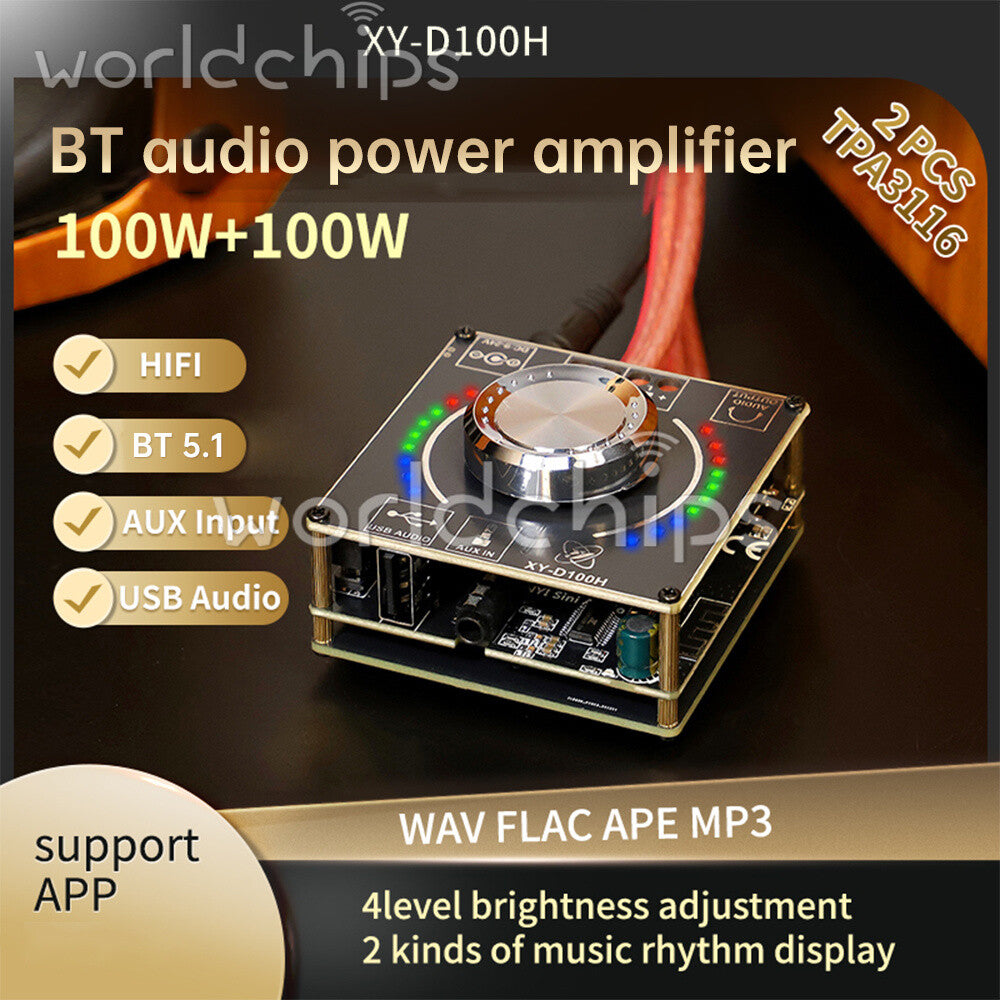 HIFI Bluetooth Digital Audio Amplifier Board 2.0 Channel TPA3116 Power Amplifier