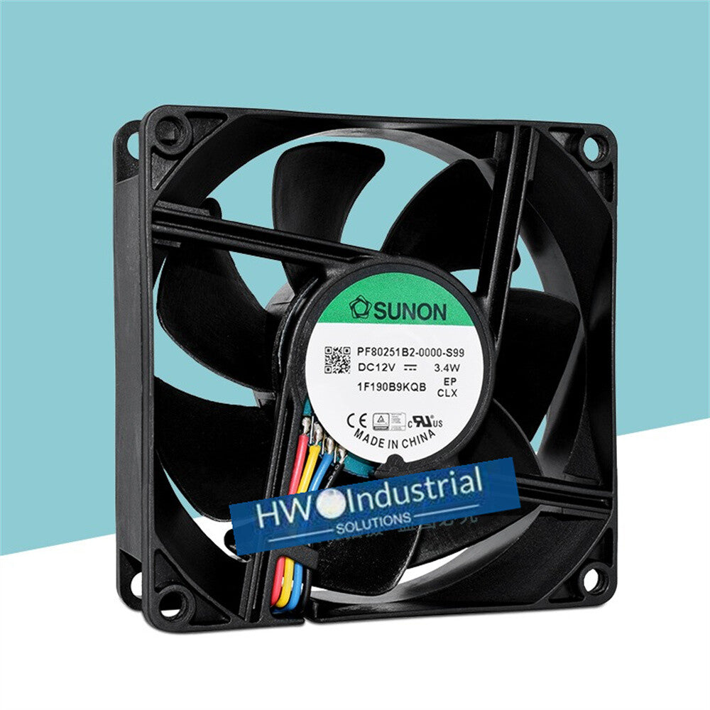 1/piece PF80251B2-0000-S99 4-wire SUNON 8025 8CM 12V 3.4W Cooling Fan 8CM