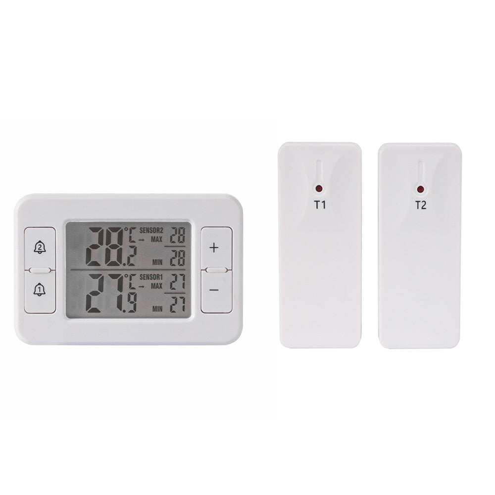 Digital LCD Fridge Thermometer Magnetic Home Refrigerator Thermometer with Alarm