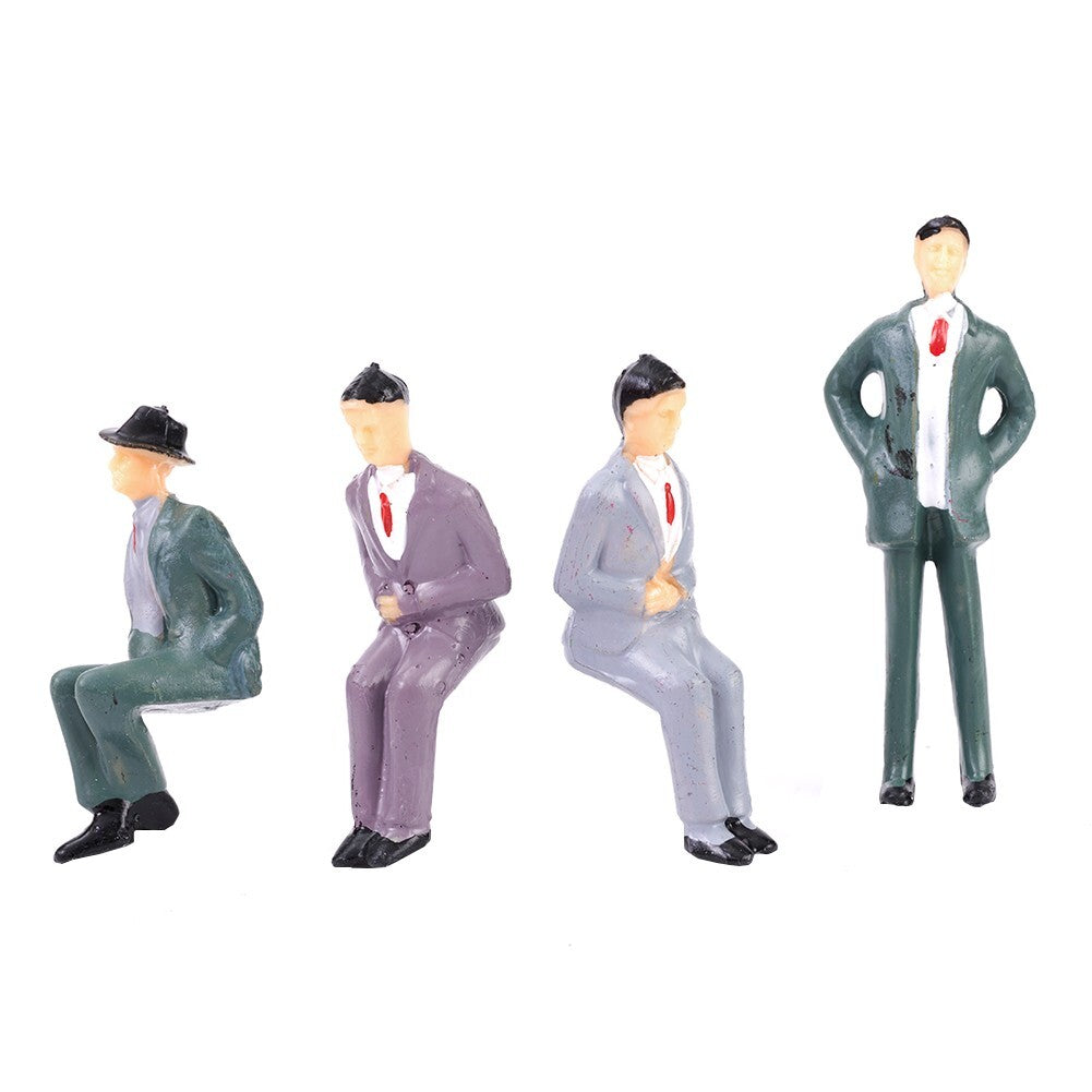 50x Scale Plastic Models 1:32 People Sitting Standing Figures Plastic 1 Gauge