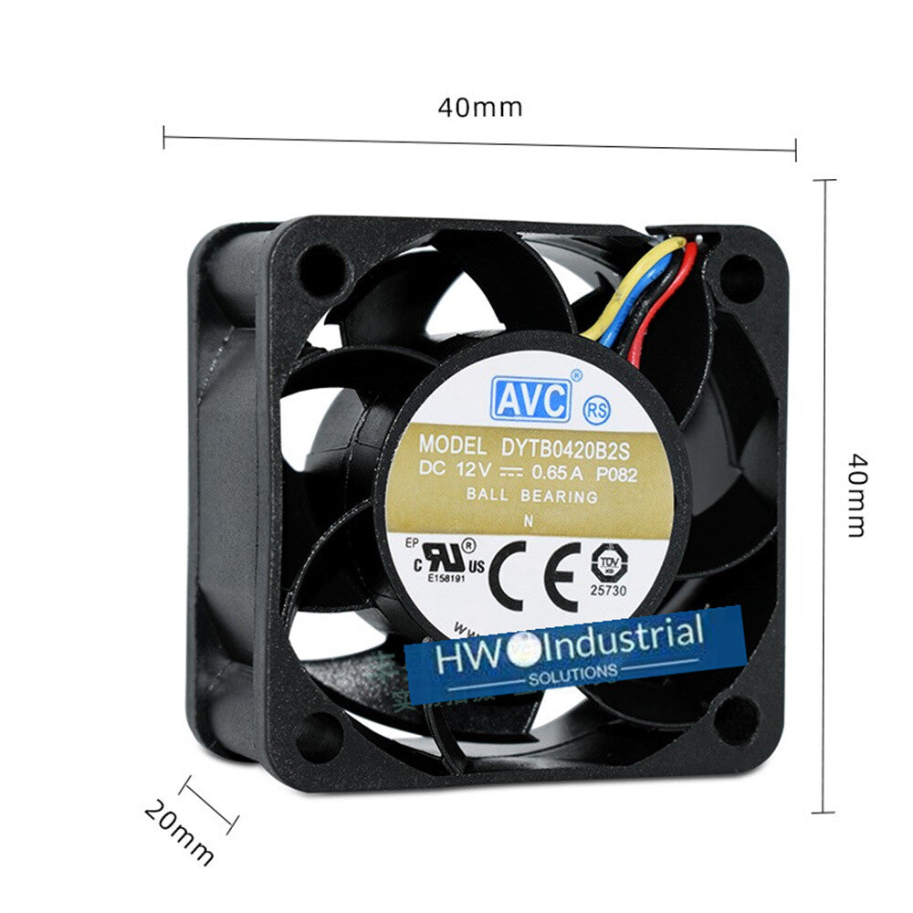 1/piece DYTB0420B2S AVC 4020 12V 0.65A 4CM 4-wire PWM Temperature Cooling Fan