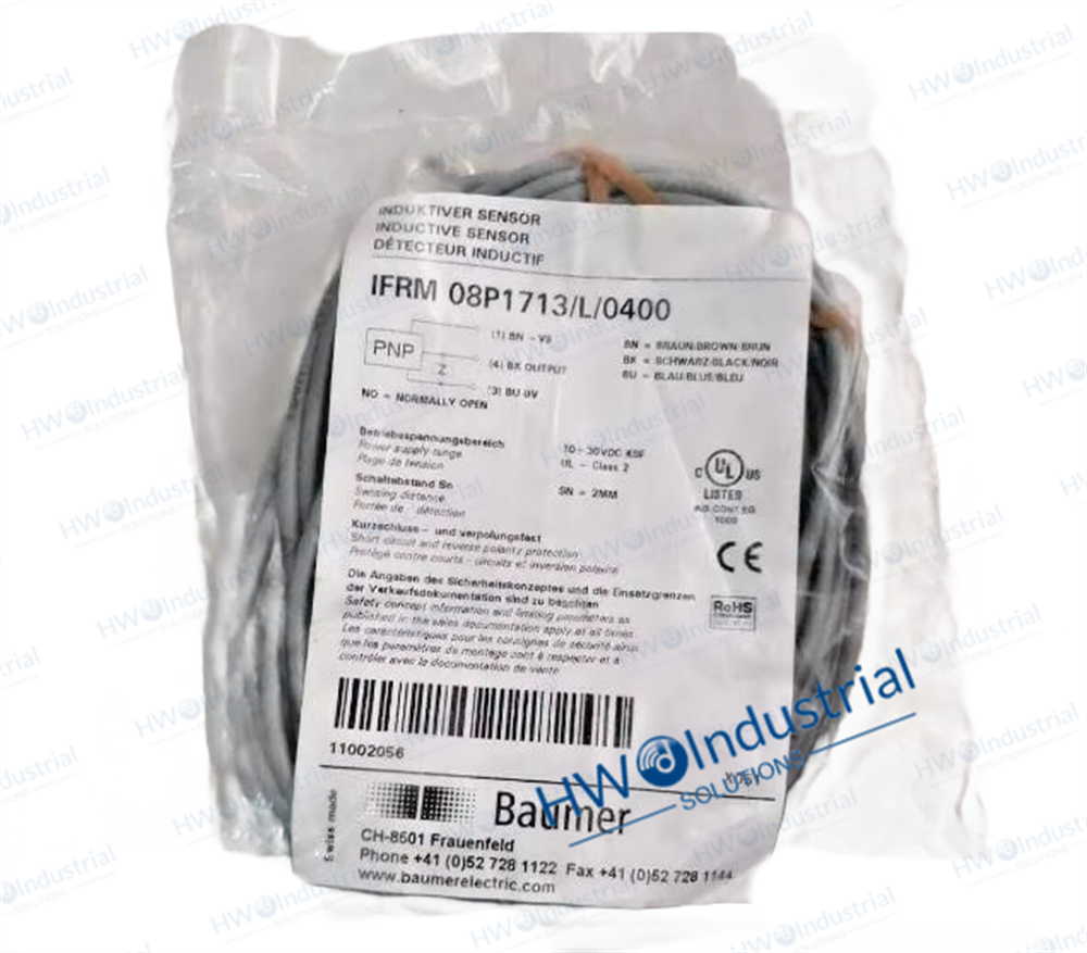 1/piece IFRM 08P1713/L/0400  Baumer Inductive Proximity Switch Sensor