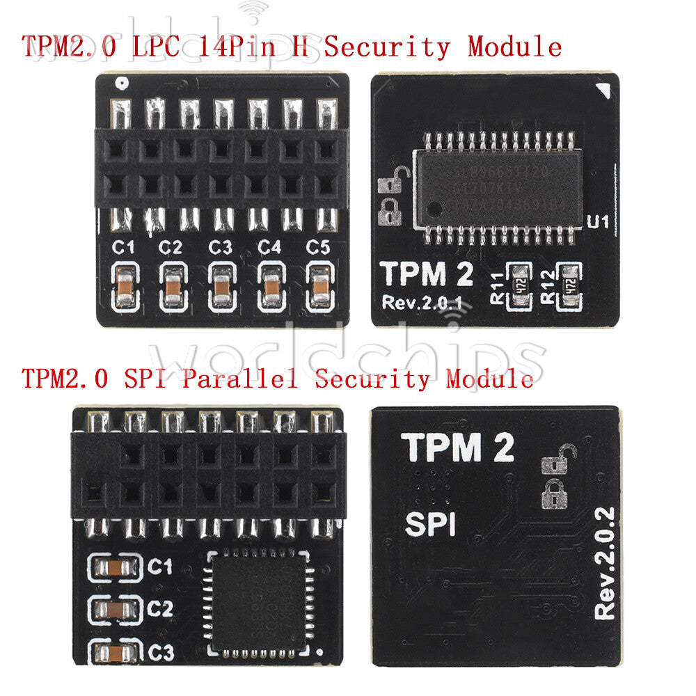 TPM 2.0 Encryption Security Module 14Pin SPI / LPC H For Multi- Motherboard