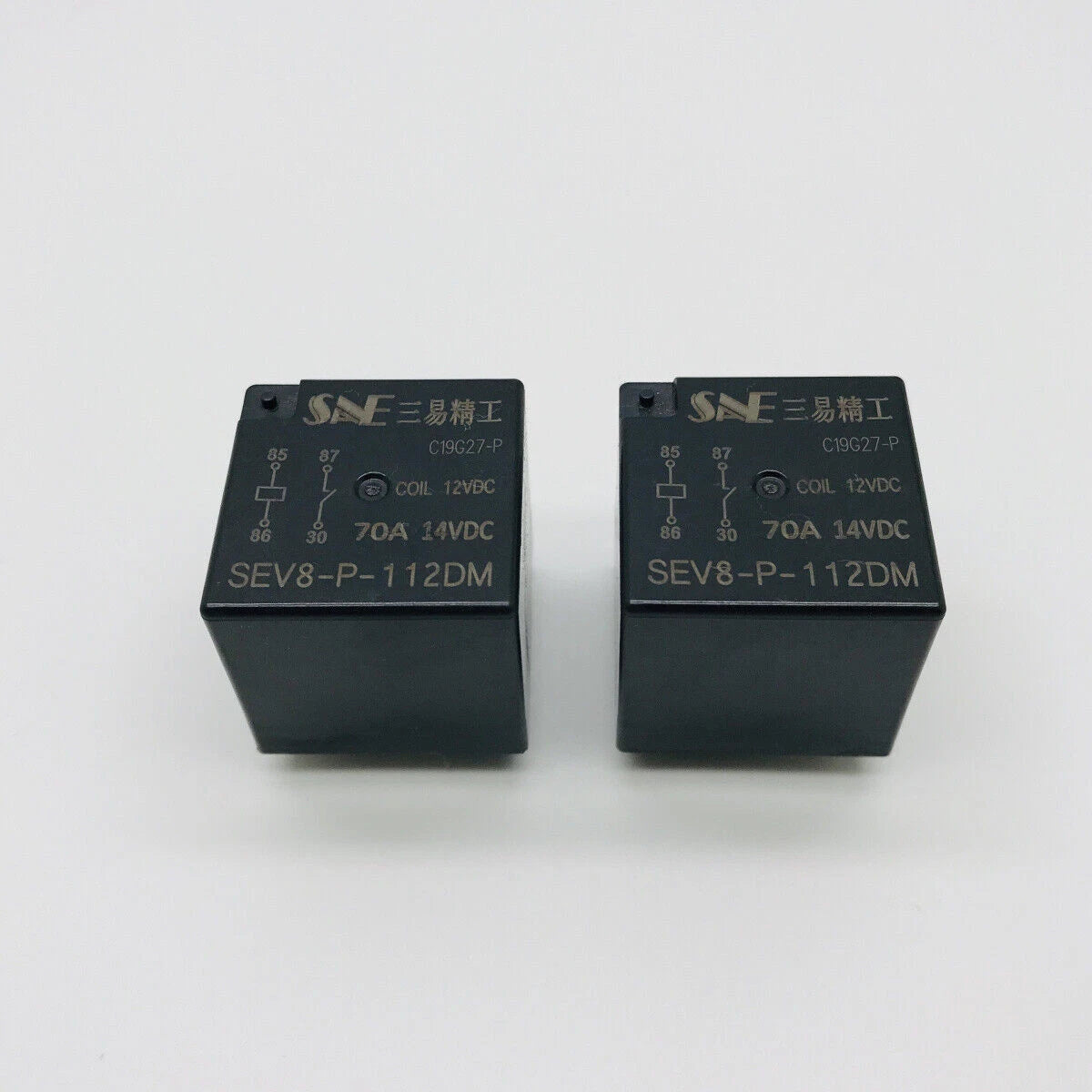 2Pcs  Sanyi Seiko Automotive Relay SEV8-P-112DM 4-pin solder pin 70A14