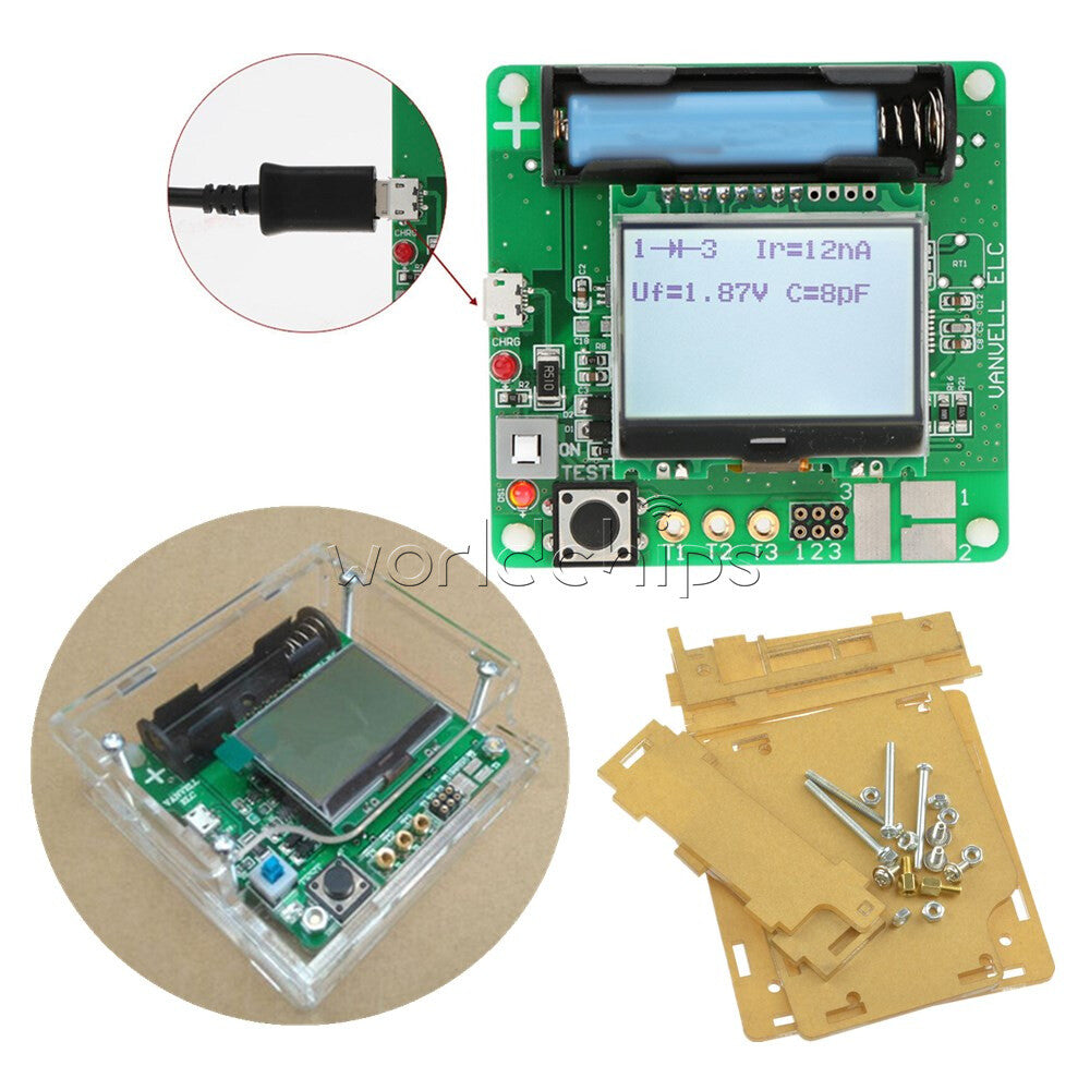 Transistor Inductor-Capacitor M328 ESR Meter Digital LCD Tester + Case