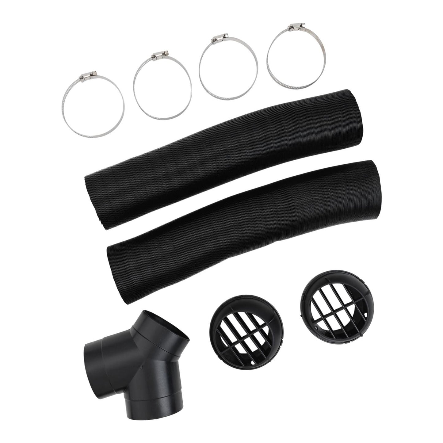 Aluminium Foil Exhaust Duct Set 75mm for Diesel Air Heaters Y Branch Kit
