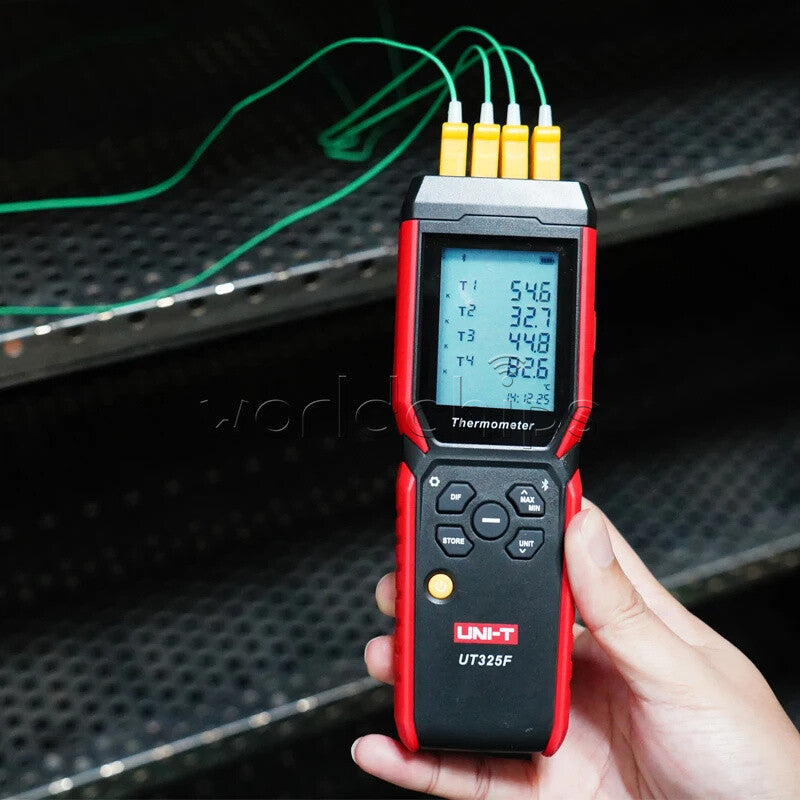 UNI-T UT325F Smart Digital 4Ch Thermocouple Thermometer Bluetooth APP Control