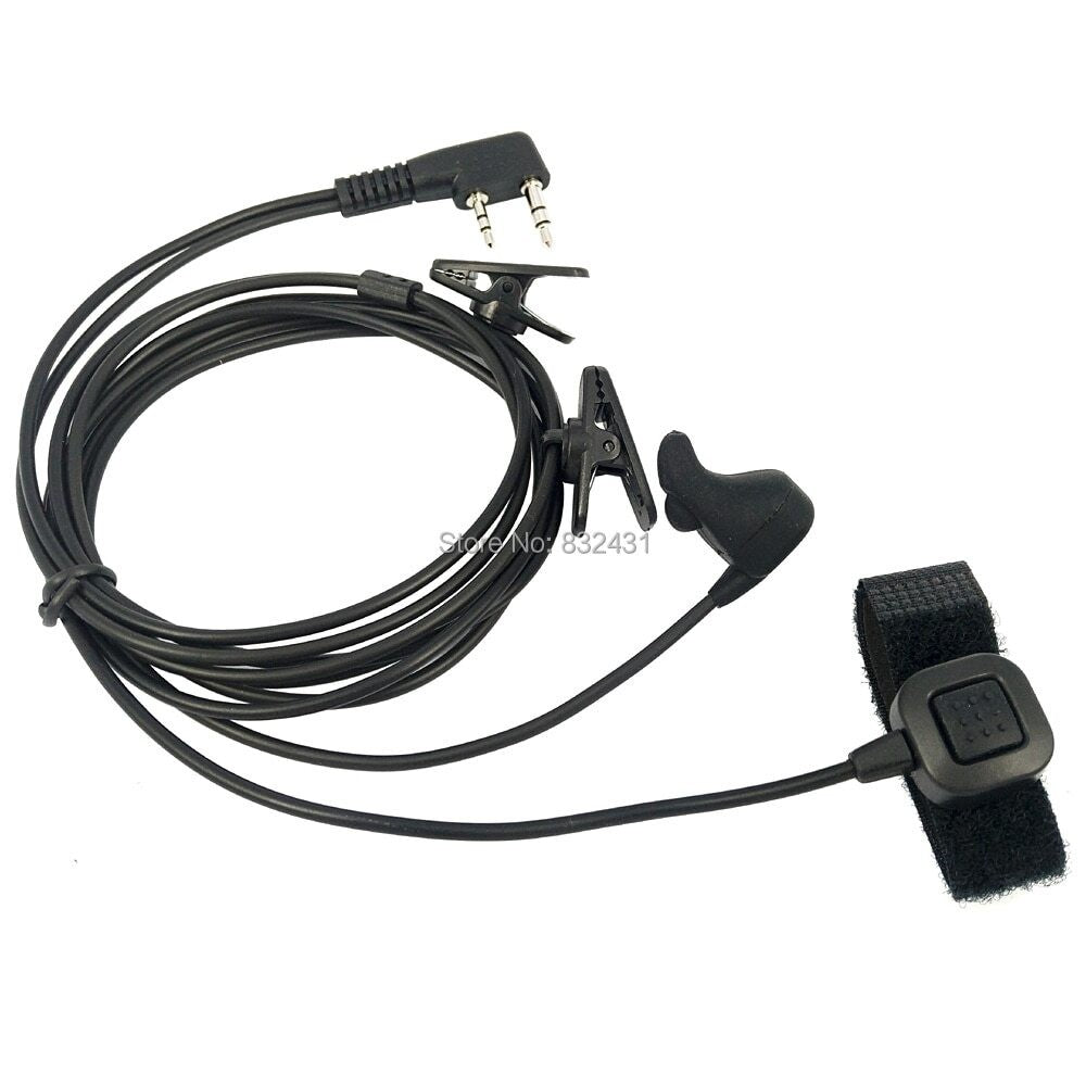 Ear Bone Vibrate Earpiece Headset Mic for Wouxun Quansheng Kenwood Baofeng Radio