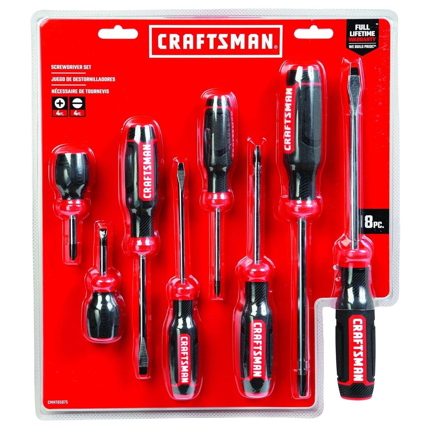 Screwdriver Set, Bi-Material, 8 Piece Set (CMHT65075N)