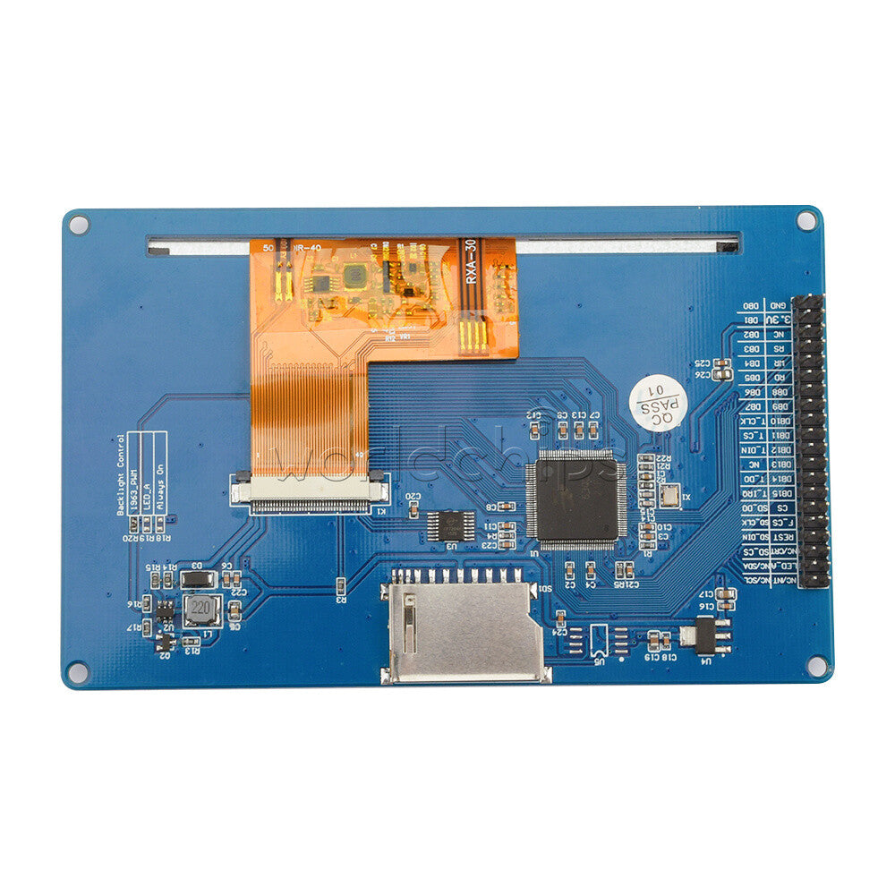 5.0" TFT LCD Color Display Module 800x480 Touch Screen Support SD Card Board