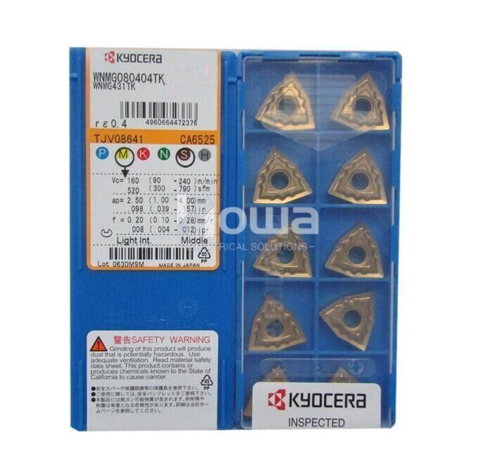 10pcBox Kyocera WNMG080404-TK WNMG080404TK CA6525 WNMG431TK blade Carbide Insert