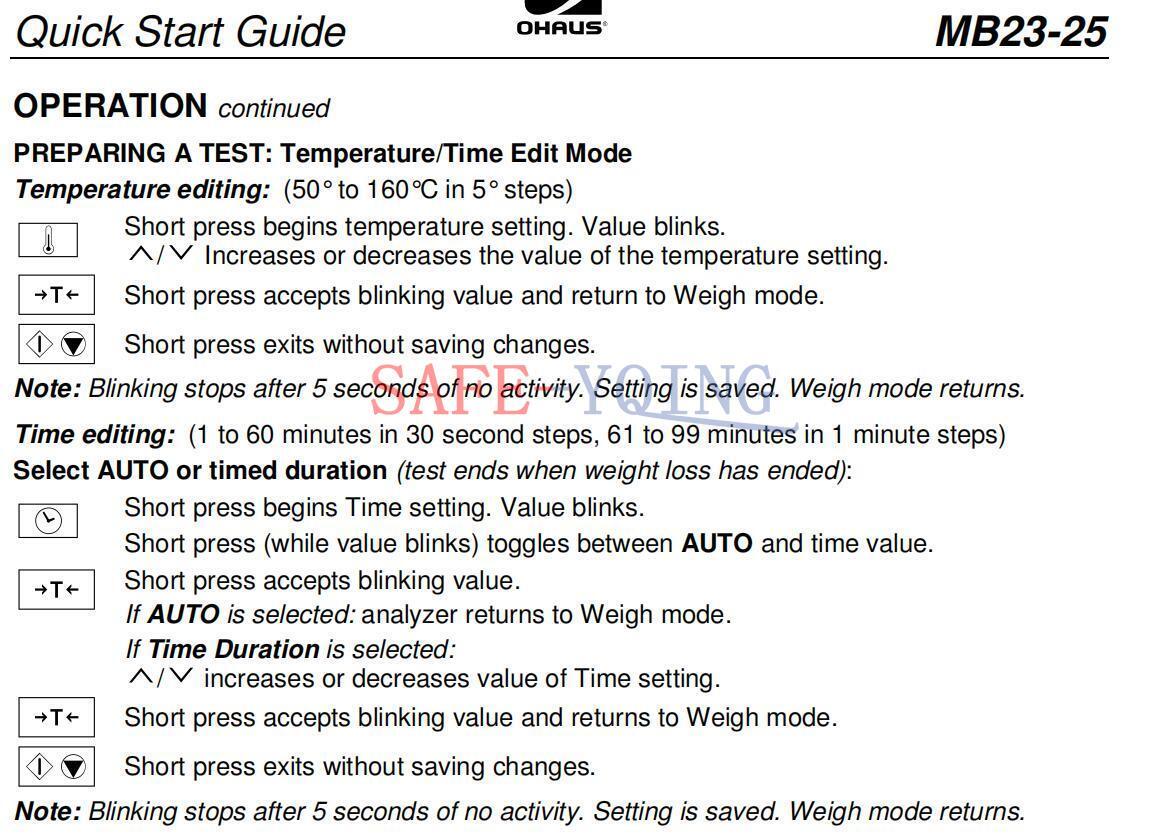 Ohaus MB23 Moisture Analyzer Lab Infrared Heating Grain Moisture tester meter