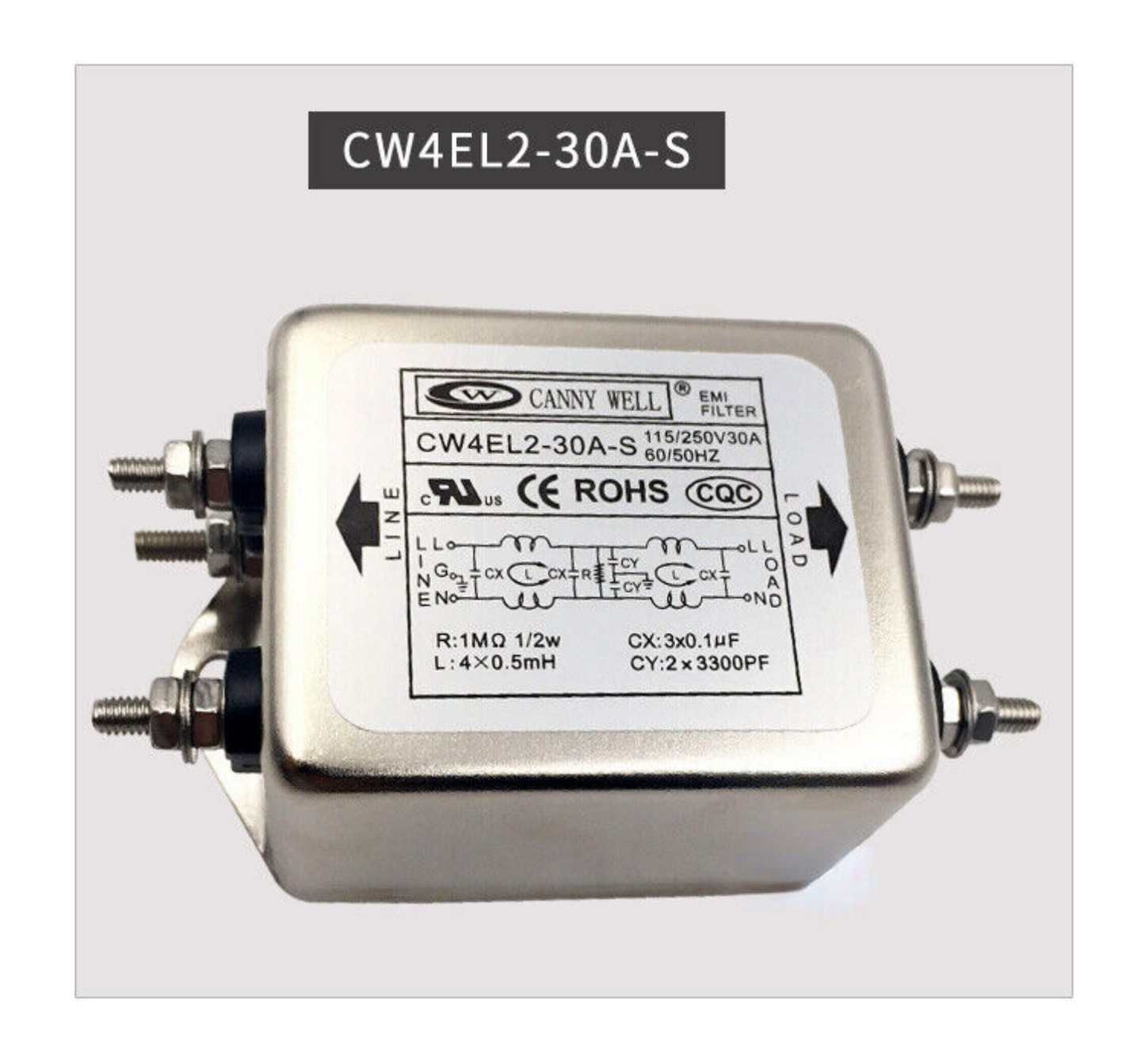 1pc EMI Filter for CANNYWELL CW4EL2-30A-S Enhanced Double Pole Filter 220V