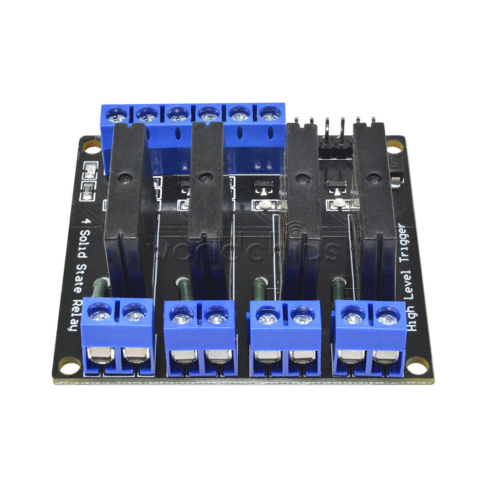 2PCS 5V 4 Channel OMRON SSR G3MB-202P Solid State Relay Module w/ Resistive Fuse