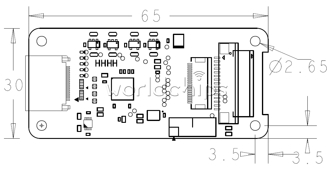 Raspberry Pi HDMI Adapter Board HDMI to CSI-2 TC358743XBG For 4B 3B 3B+ ZERO