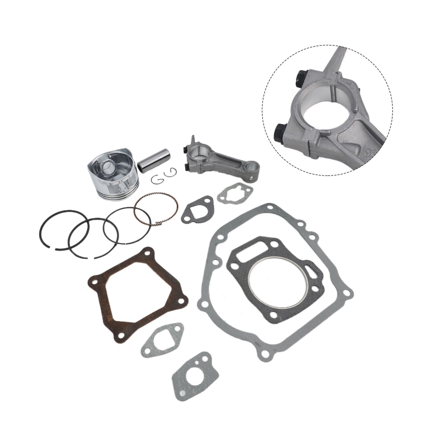 Engine Rebuild Piston Kit with Connecting Rod and Gasket Set for GX200