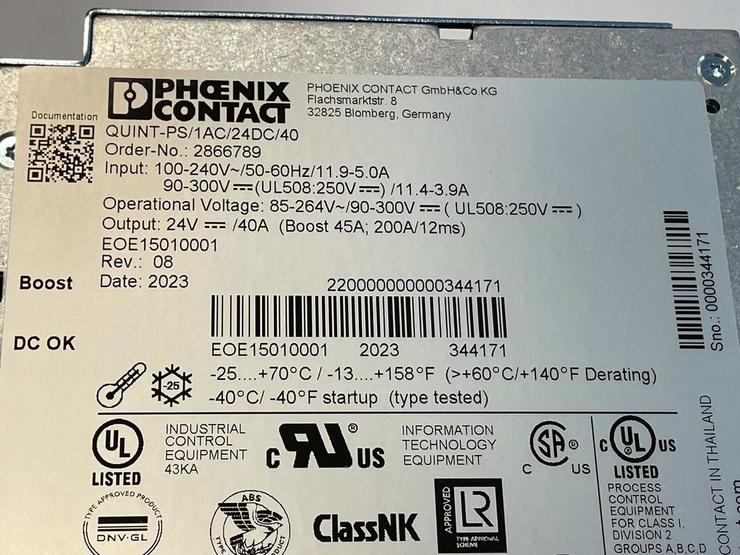 1PC  PHOENIX CONTACT QUINT-PS/1AC/24DC/40 2866789 Power Supply Module