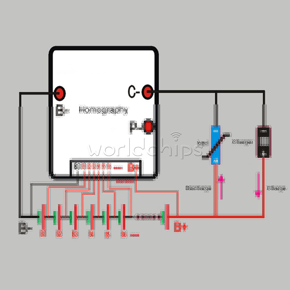 16S 60V 50A Same-port Battery Protection Board With Temperature Control Cable