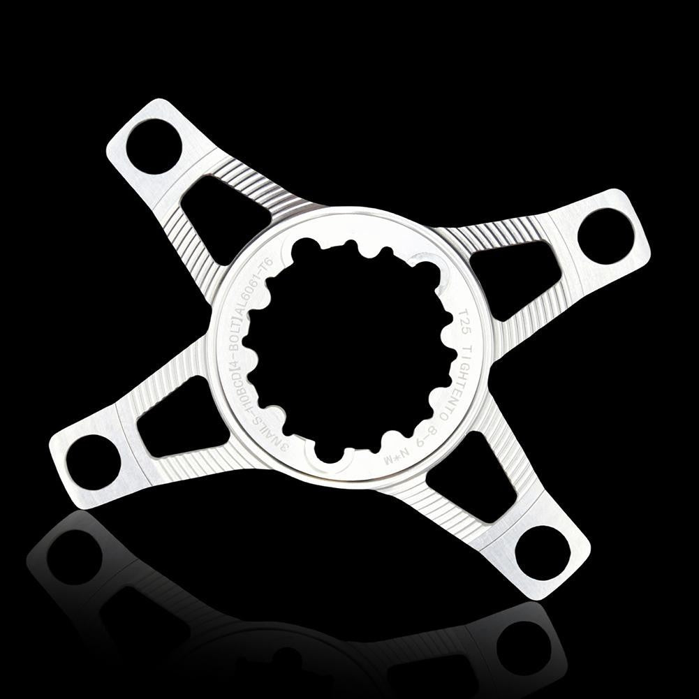 Aluminum Chainring Adapter Spider for 3 Bolt Crank Transition to 4 Bolt 110BCD