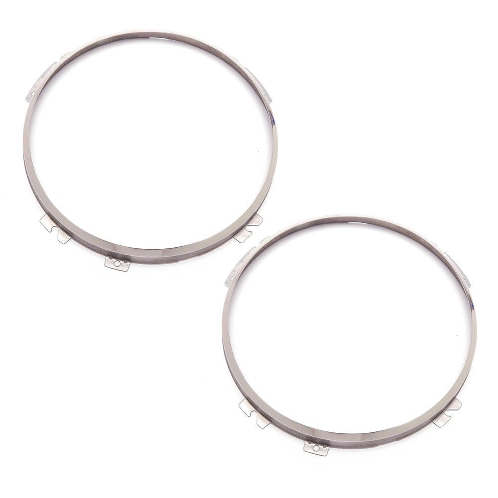 Replacement 7 Inch Headlamp Retaining Bezel Pair for Land Rovers Series 2 2A 3