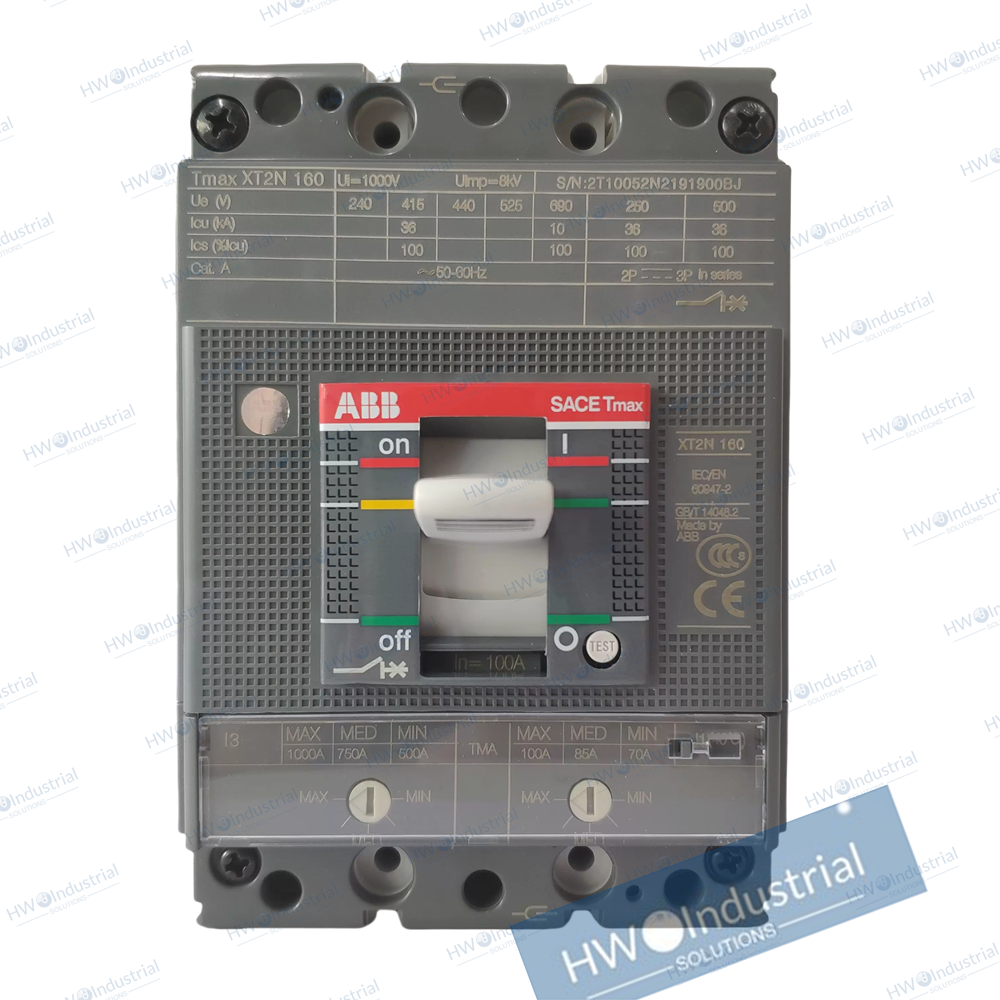 1/Piece MCCB XT2S160 TMA100/1000 FF 3P 100A ABB Molded Case Circuit Breaker