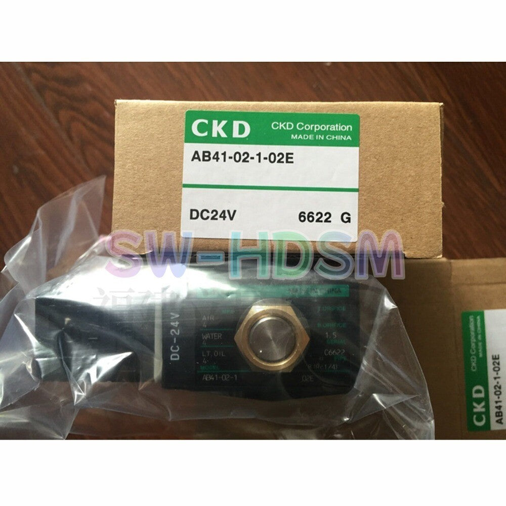 1PCS   For CKD AB41-02-1-02E DC24V Solenoid Valve In Box freight free
