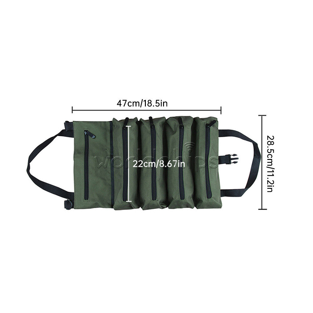 Tool Roll Organizer Tool Roll Up Canvas Bag Tool Large Wrench Super Big Pouch