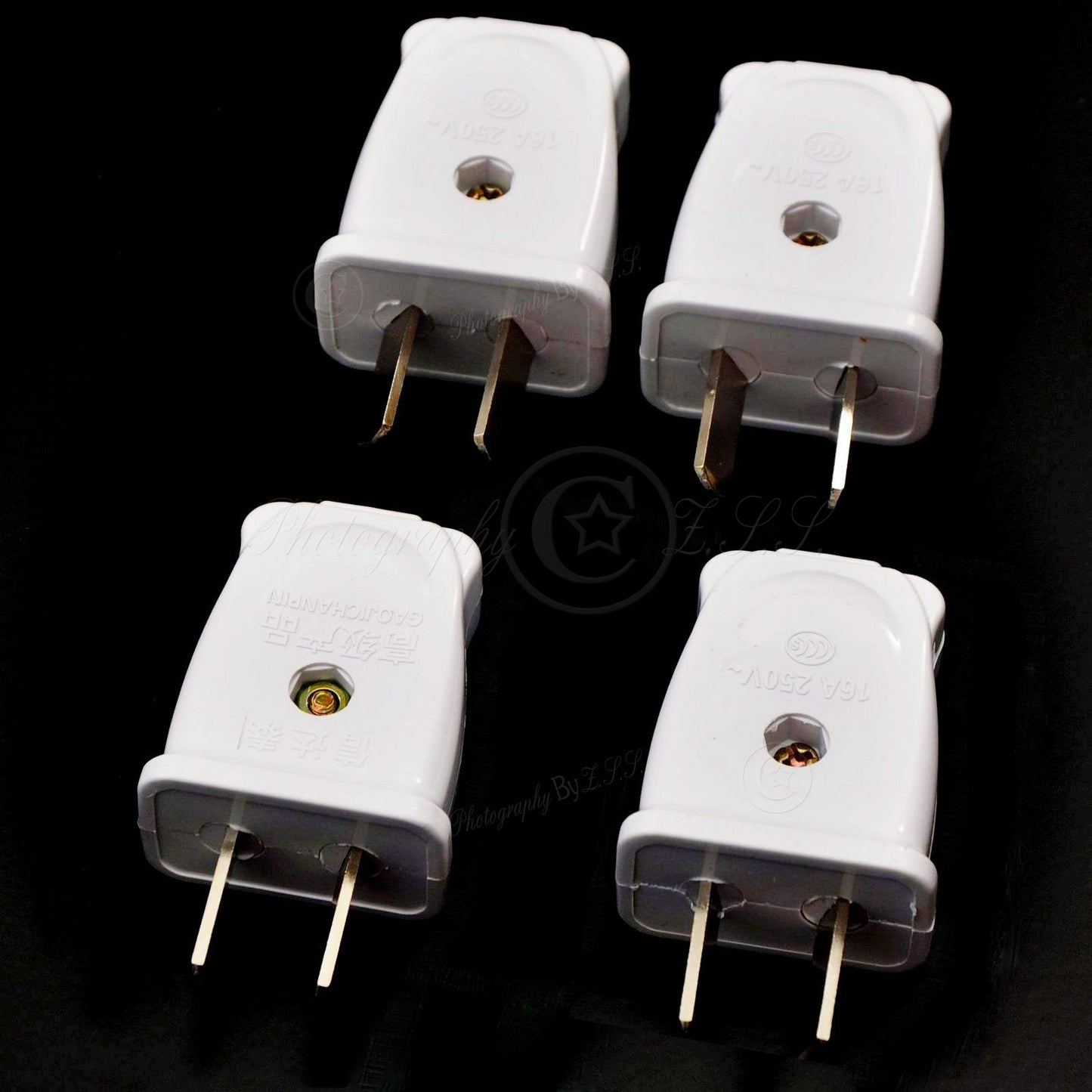 4x Adjustable 2Pin 250V/10A AU/US Plug Rewirable Power Cord Connector DIY Unit