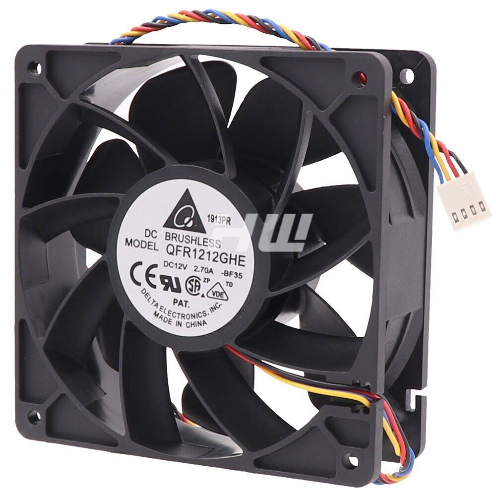 Delta QFR1212GHE High Speed GPU Cooling Fan 120X120X38mm DC12V 2.7A 4wires