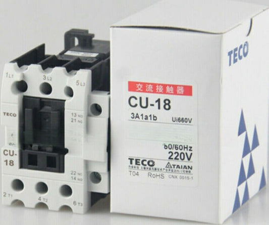 TECO CU-18 Magnetic Contactor 35 Amp, 3 Phase, AC24V 110V 220V 380V Coil 3A1a1b